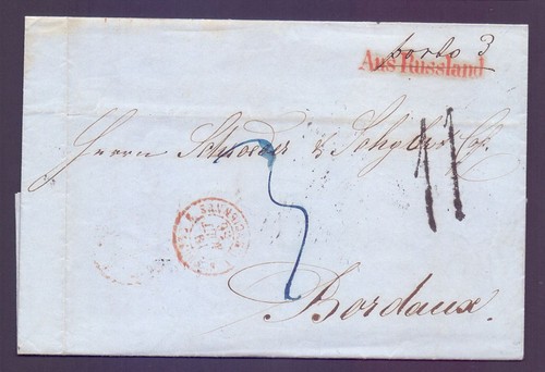 Faltbrief 1856 aus russland - -,