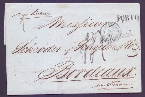 Faltbrief 1858 mit - stempel, aus