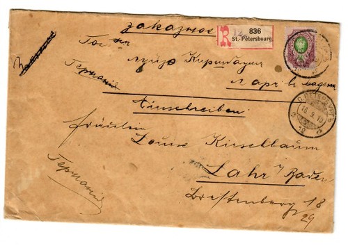 Rus 1910 einschreiben st - rus:,