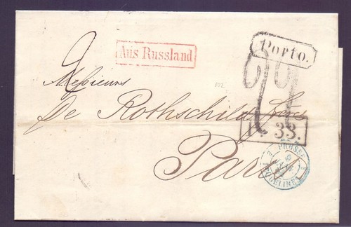 Faltbrief 1863 aus st - -,