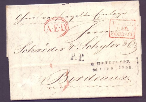 Vorphila brief 1835 aus - vorphila, st